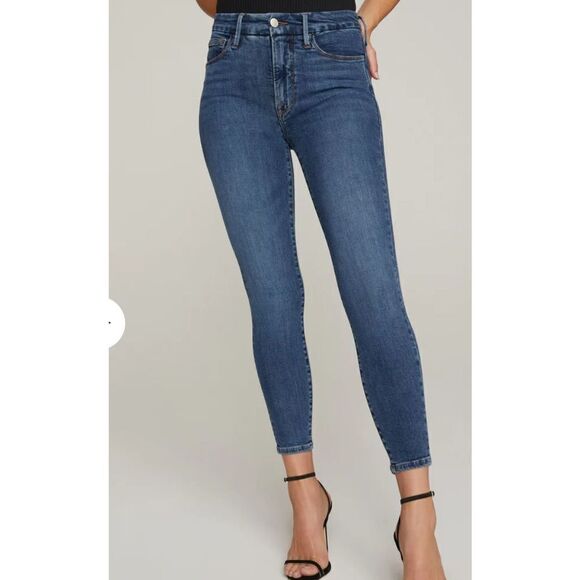 Good American GOOD LEGS CROP EXTREME V jeans sz 6/28 - Picture 1 of 6